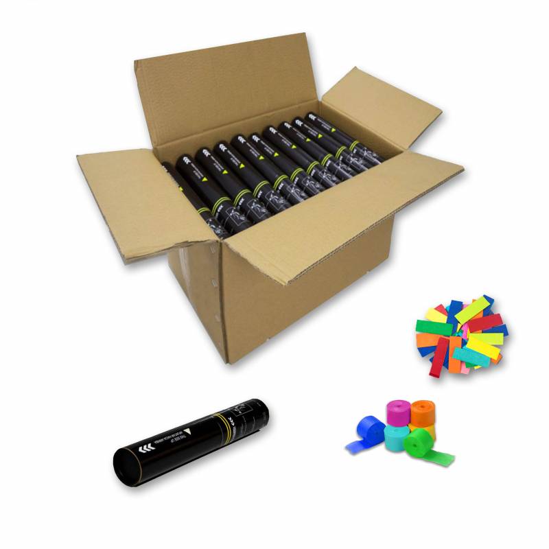 20 Handheld cannons 30 cm. (Confetti + streamers) - 6